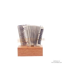 SOUVENIR FISARMONICA PIANO ARGENTO SATINATO INVECCHIATO