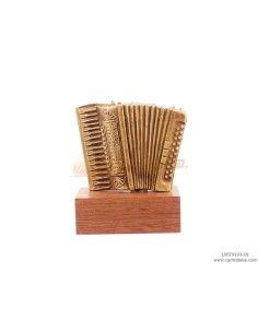 SOUVENIR FISARMONICA PIANO DORATO SATINATO INVECCHIATO