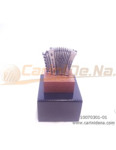 SOUVENIR FISARMONICA ORGANETTO ARGENTO SATINATO INVECCHIATO