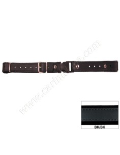 STRAPPINO SLOVENO CUOIO/FELTRO cm 2.5X25/43 NORMALE NERO