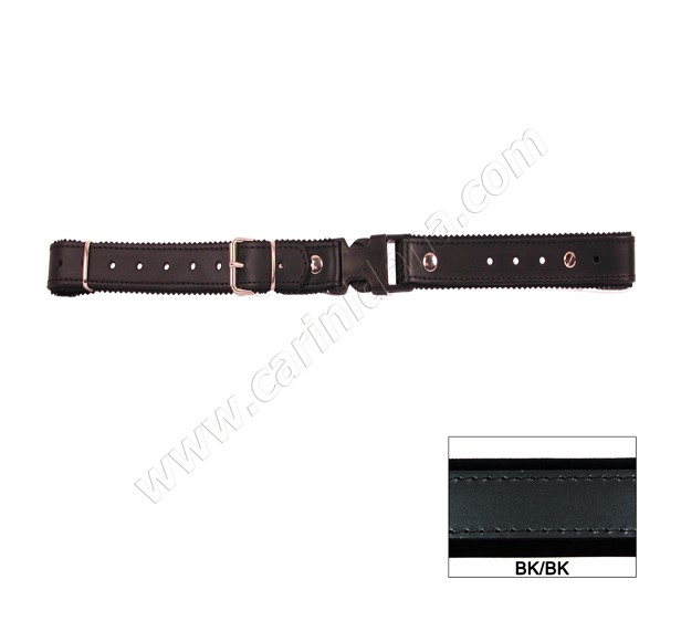 STRAPPINO SLOVENO CUOIO/FELTRO cm 2.5X25/43 NORMALE NERO