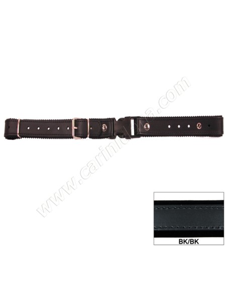 STRAPPINO SLOVENO CUOIO/FELTRO cm 2.5X25/43 NORMALE NERO