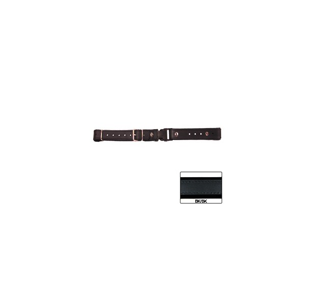 STRAPPINO SLOVENO CUOIO/FELTRO cm 2.5X25/43 NORMALE NERO
