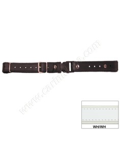 STRAPPINO SLOVENO CUOIO/FELTRO cm 2.5X25/43 NORMALE BIANCO