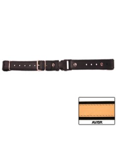 STRAPPINO SLOVENO CUOIO/FELTRO cm 2.5X25/43 NORMALE AVANA/MARRONE