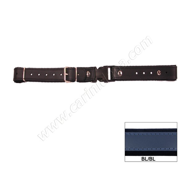STRAPPINO SLOVENO CUOIO/FELTRO cm 2.5X25/43 NORMALE BLU