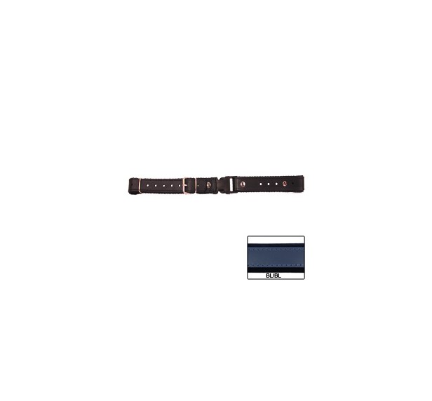 STRAPPINO SLOVENO CUOIO/FELTRO cm 2.5X25/43 NORMALE BLU