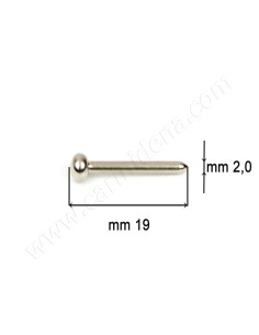 SPILLI OTT. NIKELATI - TESTA TONDA MM 2.0 x 19 (CORTI) SOTTILI
