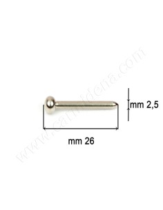 SPILLI OTT. NIKELATI - TESTA TONDA MM 2.5 x 26 (LUNGHI)