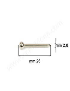 SPILLI OTT. NIKELATI - TESTA TONDA MAGGIORATI MM 2.8 X 26