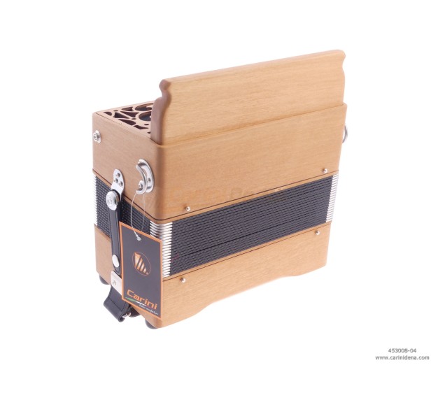 ORGANETTO ROL ST2  21/2 - 8/3+1REG - CILIEGIO - SOL/DO - BOTTONI PERLA BIANCO CON TRACOLLE - CON 1 POMELLO X REGISTRO 3A BASSI