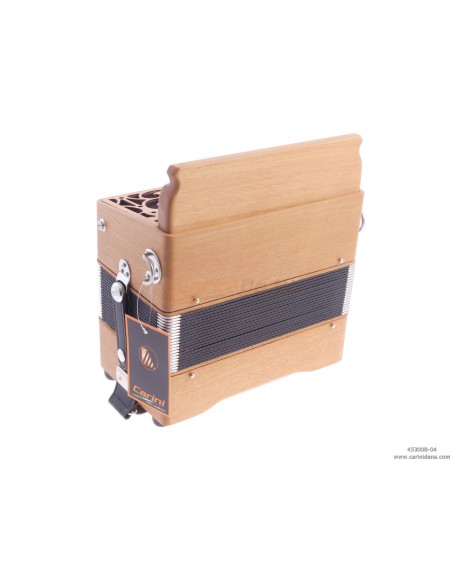 ORGANETTO ROL ST2  21/2 - 8/3+1REG - CILIEGIO - SOL/DO - BOTTONI PERLA BIANCO CON TRACOLLE - CON 1 POMELLO X REGISTRO 3A BASSI