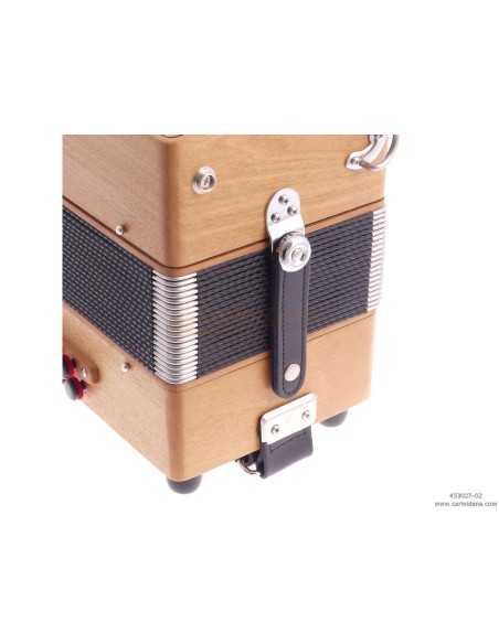 ORGANETTO ROL ST2  21/2 - 8/3+1REG - CILIEGIO - SOL/DO - BOTTONI PERLA NERO CON TRACOLLE - CON 1 POMELLO X REGISTRO 3A BASSI