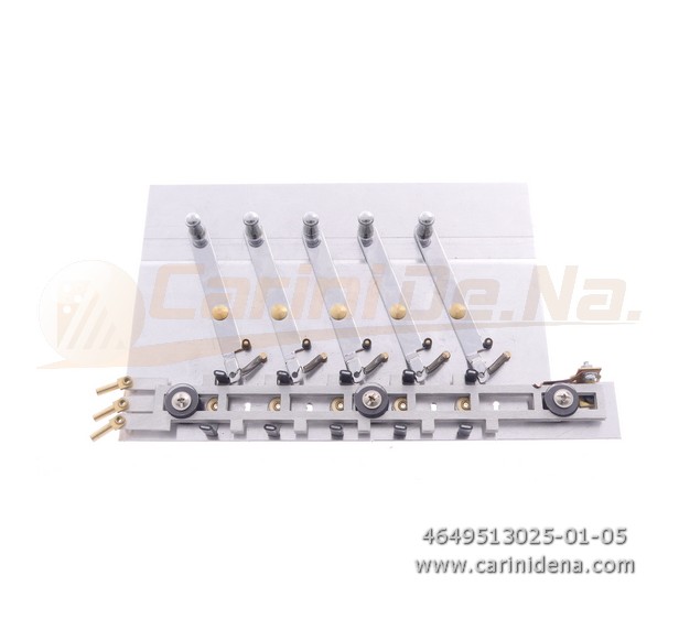 REGISTRI CROMATICI 5EF SC 3LAM NPR - LEVA PASSO 25 mm - TOT L cm 10 - INCLINATA - 2REGF35S