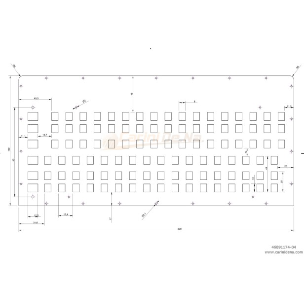 FONDI CANTO IN 3A 2FILE 34 TASTI 6 LAM - P17.4 mm - PROG.123-123 - MEXICO - 1FON3A6