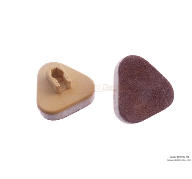 VALVOLE PLAST. AUSTR. NORM. TRIANG. n + PELLE/FELTRO mm 4,0 MARRONE/BIANCO