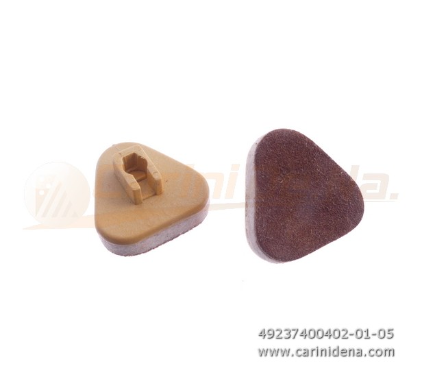 VALVOLE PLAST. AUSTR. NORM. TRIANG. n + PELLE/FELTRO mm 4,0 MARRONE/BIANCO