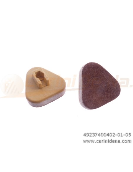 VALVOLE PLAST. AUSTR. NORM. TRIANG. n + PELLE/FELTRO mm 4,0 MARRONE/BIANCO