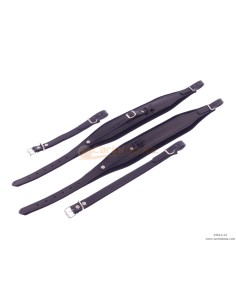 TRACOLLE FISA L 8I CUOIO/VELLUTO + STRAPP GANCIO PLASTICA 306/A - CUOIO AVANA / VELLUTO MARRONE